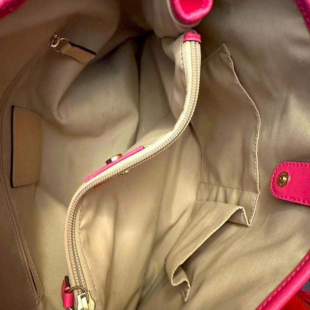 🥰🥰Coach Peyton Pink Saffiano Leather Large Drawstring Tote Carryall - Picture 13 of 14